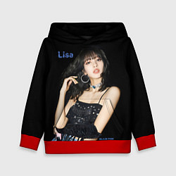 Толстовка-худи детская Blackpink Lisa in jeans, цвет: 3D-красный