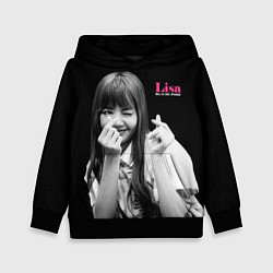Толстовка-худи детская Blackpink Lisa Sign of love, цвет: 3D-черный