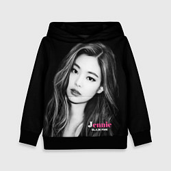 Толстовка-худи детская Jennie Kim Blackpink, цвет: 3D-черный