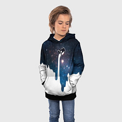 Толстовка-худи детская Млечный Путь - Milky Way, цвет: 3D-черный — фото 2