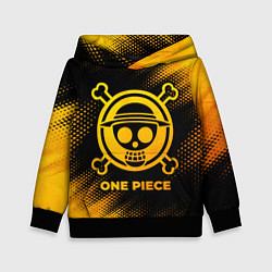 Толстовка-худи детская One Piece - gold gradient, цвет: 3D-черный