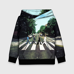Толстовка-худи детская The Beatles альбом Abbey Road, цвет: 3D-черный