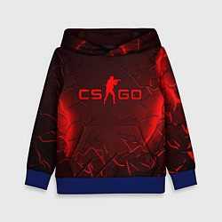 Толстовка-худи детская CSGO logo dark red, цвет: 3D-синий