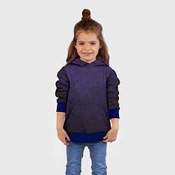 Толстовка-худи детская Фиолетово-черный градиент, цвет: 3D-синий — фото 2