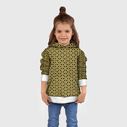 Толстовка-худи детская Цветок Жизни - Золото, цвет: 3D-белый — фото 2