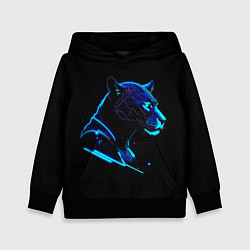 Толстовка-худи детская Пантера киберпан, цвет: 3D-черный