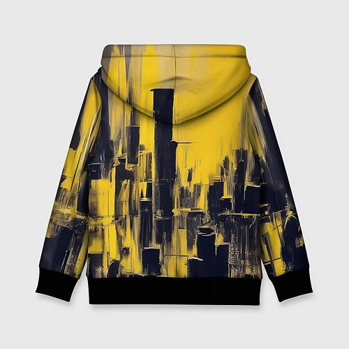 Детская толстовка Большой нарисованный город / 3D-Черный – фото 2