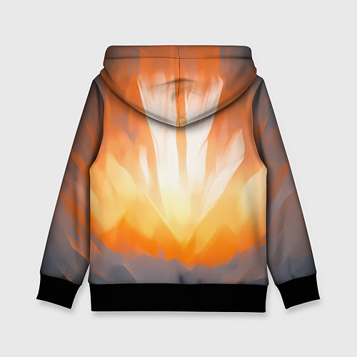 Детская толстовка Нарисованная огненная лиса / 3D-Черный – фото 2