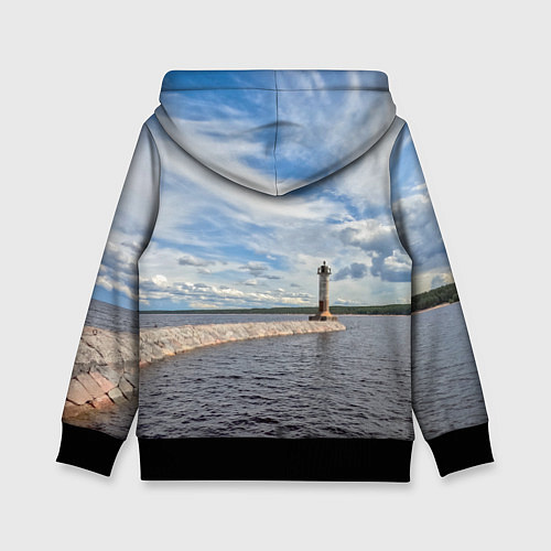 Детская толстовка Маяк на Ладоге / 3D-Черный – фото 2