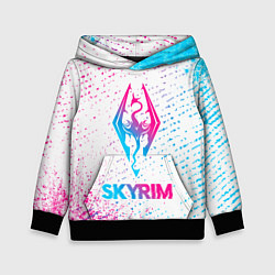 Толстовка-худи детская Skyrim neon gradient style, цвет: 3D-черный