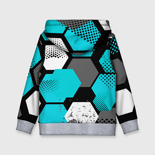 Детская толстовка Шестиугольники абстрактный фон / 3D-Меланж – фото 2