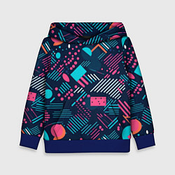 Детская толстовка Абстракция синяя паттерн