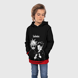 Толстовка-худи детская Сатору Годжо и Гетто Сугуру - Магическая битва, цвет: 3D-красный — фото 2
