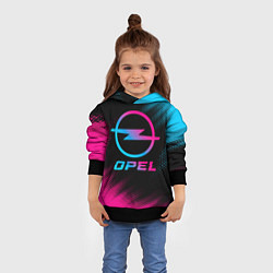 Толстовка-худи детская Opel - neon gradient, цвет: 3D-черный — фото 2