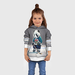 Толстовка-худи детская Panda striker of the Florida Panthers, цвет: 3D-белый — фото 2