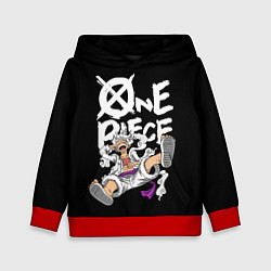 Толстовка-худи детская One piece - gear 5 luffy, цвет: 3D-красный
