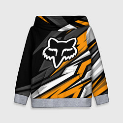 Толстовка-худи детская Fox motocross racing - orange, цвет: 3D-меланж