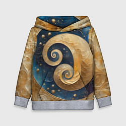 Детская толстовка Синий золотой декоративный орнамент