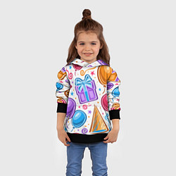 Толстовка-худи детская Вечеринка, цвет: 3D-черный — фото 2