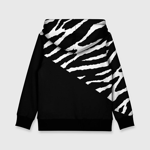 Детская толстовка Полосы зебры с черным / 3D-Черный – фото 2