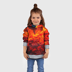 Толстовка-худи детская Магма, цвет: 3D-меланж — фото 2