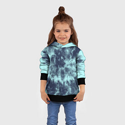 Толстовка-худи детская Tie-Dye дизайн, цвет: 3D-черный — фото 2