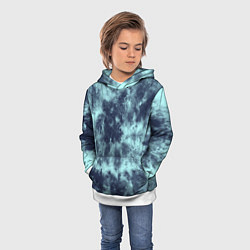 Толстовка-худи детская Tie-Dye дизайн, цвет: 3D-белый — фото 2