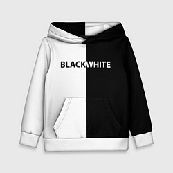 Толстовка-худи детская Black white, цвет: 3D-белый