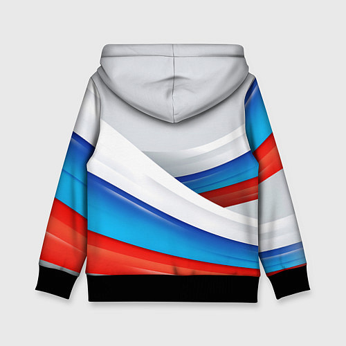 Детская толстовка Российские флаги / 3D-Черный – фото 2