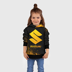 Толстовка-худи детская Suzuki - gold gradient, цвет: 3D-черный — фото 2