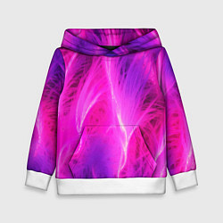 Толстовка-худи детская Pink abstract texture, цвет: 3D-белый