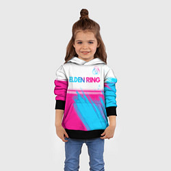 Толстовка-худи детская Elden Ring neon gradient style: символ сверху, цвет: 3D-черный — фото 2