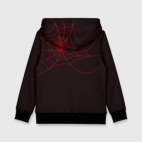 Детская толстовка Красная паутина / 3D-Черный – фото 2