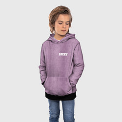 Толстовка-худи детская Розовые джинсы lucky 77, цвет: 3D-черный — фото 2