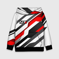 Толстовка-худи детская Mass effect - white uniform n7, цвет: 3D-черный