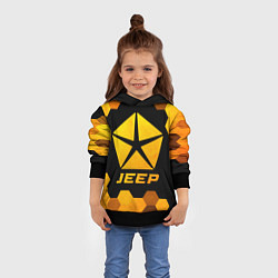 Толстовка-худи детская Jeep - gold gradient, цвет: 3D-черный — фото 2