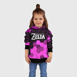 Толстовка-худи детская Zelda pro gaming посередине, цвет: 3D-черный — фото 2