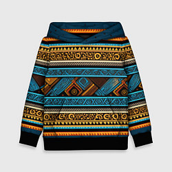 Детская толстовка Этнический рисунок в горизонтальную полоску