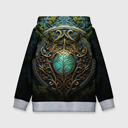 Детская толстовка Кельты: древо жизни / 3D-Меланж – фото 2