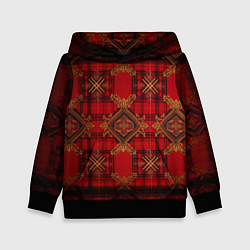 Детская толстовка Красная шотландская клетка royal stewart