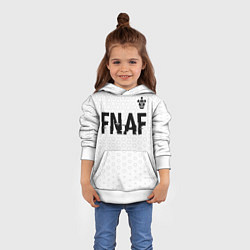 Толстовка-худи детская FNAF glitch на светлом фоне посередине, цвет: 3D-белый — фото 2