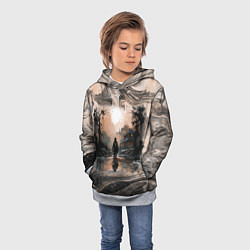 Толстовка-худи детская Охотник в сумерках, цвет: 3D-меланж — фото 2