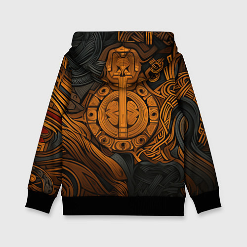 Детская толстовка Узор в скандинавском фолк-арт стиле / 3D-Черный – фото 2