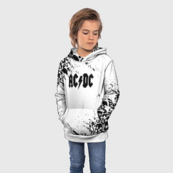 Толстовка-худи детская ACDC rock collection краски черепа, цвет: 3D-белый — фото 2