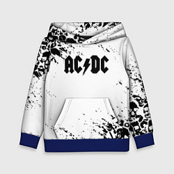 Толстовка-худи детская ACDC rock collection краски черепа, цвет: 3D-синий