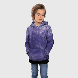 Толстовка-худи детская Абстракция - violet color background, цвет: 3D-черный — фото 2