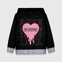 Толстовка-худи детская Blackpink: Jisoo Jennie Rose Lisa, цвет: 3D-меланж