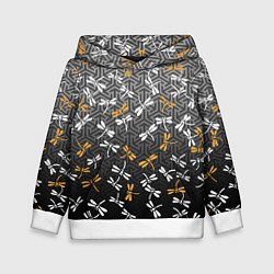 Детская толстовка Стрекозы поверх графики