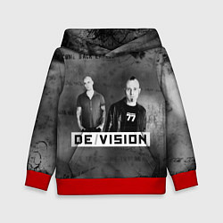 Толстовка-худи детская Devision - a band from germany, цвет: 3D-красный