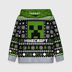 Толстовка-худи детская Minecraft christmas sweater, цвет: 3D-меланж